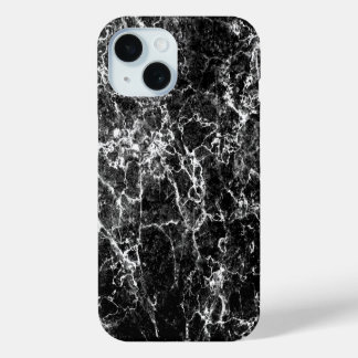 Stilvoll Luxuriöser zeitloser schwarzer Marmorstei Case-Mate iPhone Hülle