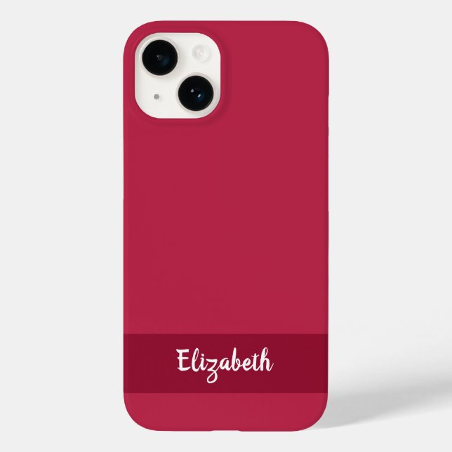 Stilvoll Magenta Personalisiert Case-Mate iPhone 14 Hülle (Rückseite)