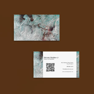 Stilvoll Marmor Abstrakt Moderne Grunge Mint Brown Visitenkarte