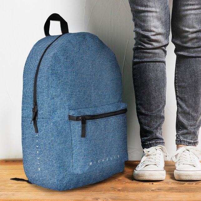 Stilvoll Minimalistisch Denim Blue Jeans Bedruckter Rucksack (Stylish Minimalist Denim Blue Jeans Printed Backpack
)