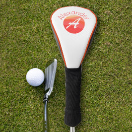 Stilvoll minimalistischer Buchstabe A weiß Golf Headcover