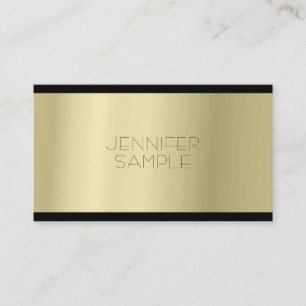 Stilvoll Minimalistischer Glamour Gold Look Schlic Visitenkarte