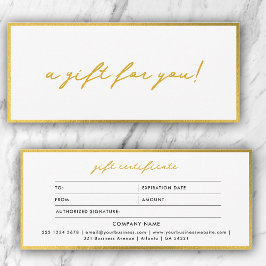 Stilvoll Minimalistisches Gold & White-Geschenkzer