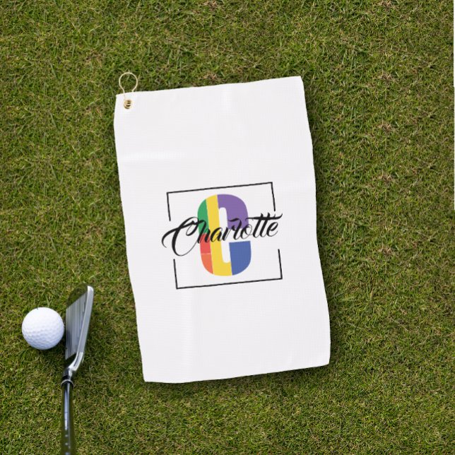 Stilvoll mit Monogramm Anfangsbuchstabe C weiß Golfhandtuch (Von Creator hochgeladen)