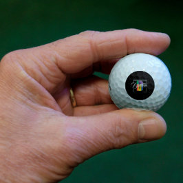 Stilvoll mit Monogramm Anfangsbuchstabe D schwarz Golfball