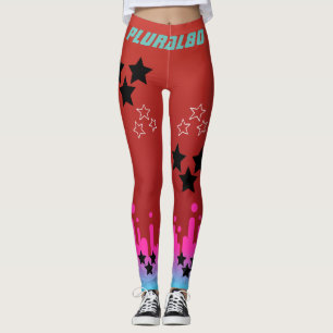 Stilvoll mit Monogramm rosa Farbverlauf trainieren Leggings