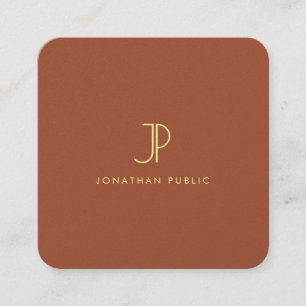 Stilvoll Mit Monogramm Template Luxury Premium Pea Quadratische Visitenkarte