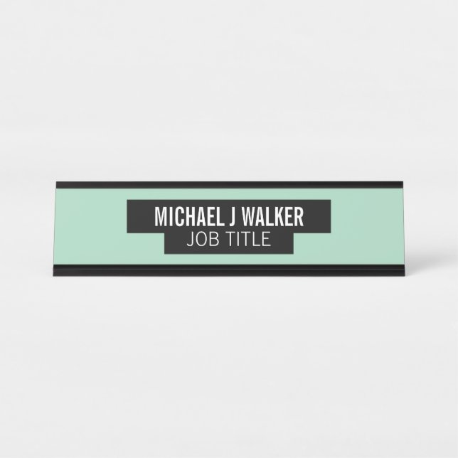 Stilvoll & modern - Jede Farbe - grenzt an Schreibtischnamensplakette (Vorderseite )