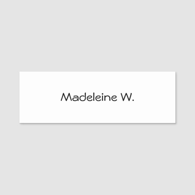 Stilvoll, modern, modern, Minimalistisch Namensschild (Vorderseite)
