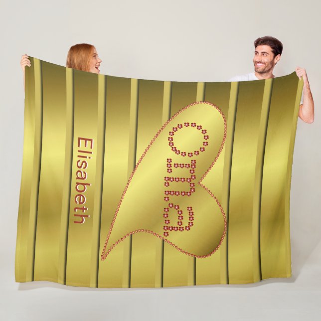 stilvoll, modern, trendig, Imitat Gold, Gold, Gold Fleecedecke (Beispiel)