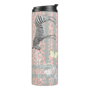 Stilvoll Moderne eklektische Chic Pastel Pink Gray Thermosbecher