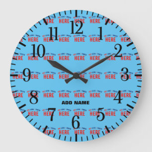 STILVOLL MODERNE KUSTOM SWAG SKY BLAUE VERIFIKATIO GROßE WANDUHR