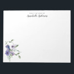 Stilvoll Moderne Lila botanische Wasserfarben Notizblock<br><div class="desc">Moderner Eleganter Lila floraler Watercolor Schreibtisch Notepad Das Design besticht durch handgemalte Aquarelltöne in lila und violetten Farbtönen.</div>