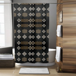 Stilvoll moderner Boho Duschvorhang