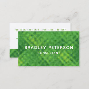Stilvoll moderner, grün strukturierter Beruflicher Visitenkarte