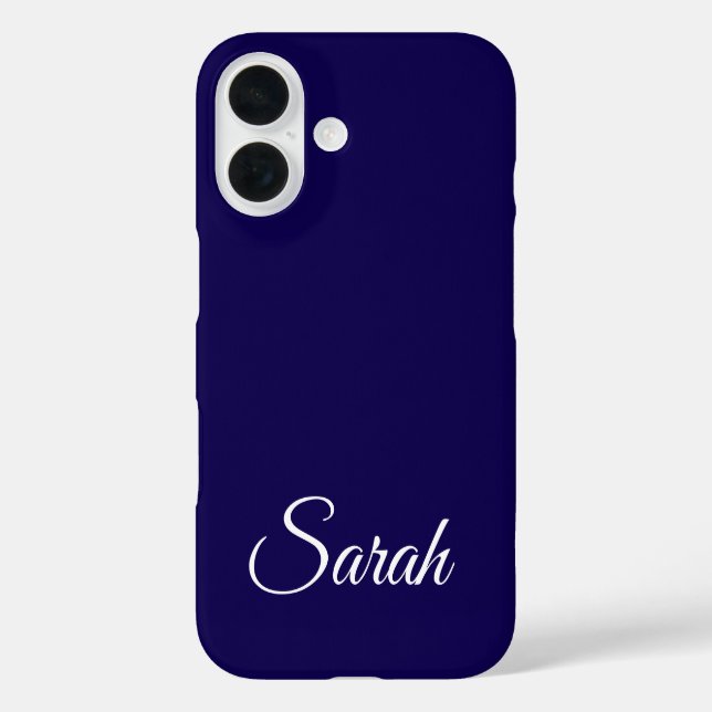 Stilvoll moderner klassischer, individueller Name  iPhone 16 Hülle (Rückseite)