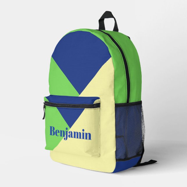 Stilvoll moderner schicker Navy-Individuelle Name Bedruckter Rucksack (Rückseitige Ecke Rechts)