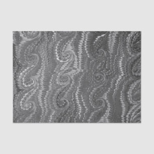 Stilvoll modernes, Abstrakt-Grau-Swirl-Marmormuste Seidenpapier