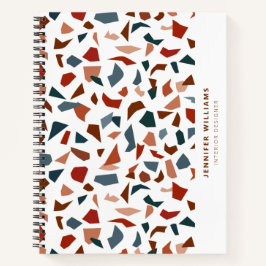 Stilvoll Modernes, abstraktes Terrazzo-Muster Notizbuch