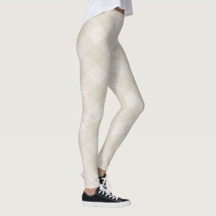 Stilvoll Modernes Beige Offweiße Raute Muster Leggings