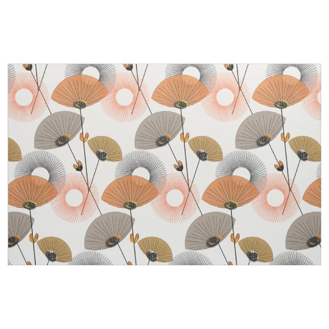 Stilvoll modernes Blumenmuster im Mittelalter Stoff (Fat Quarter (45,7 x 55,9 cm))
