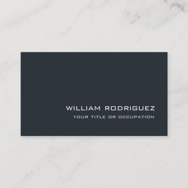 Stilvoll modernes Grayish Blue Elegant Trendy Visitenkarte (Vorderseite)