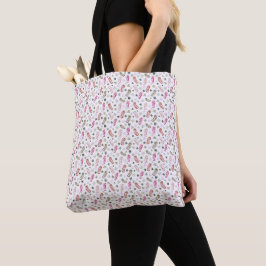 Stilvoll modernes rosa und rotes Blattmuster Tasche