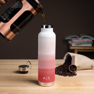 Stilvoll monogrammierte Wasserfarbe verblasstes Ko Trinkflasche