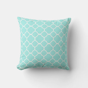 Stilvoll Niedliches Aqua Blue Aquamarin marokkanis Kissen