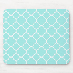 Stilvoll Niedliches Aqua Blue Aquamarin marokkanis Mousepad