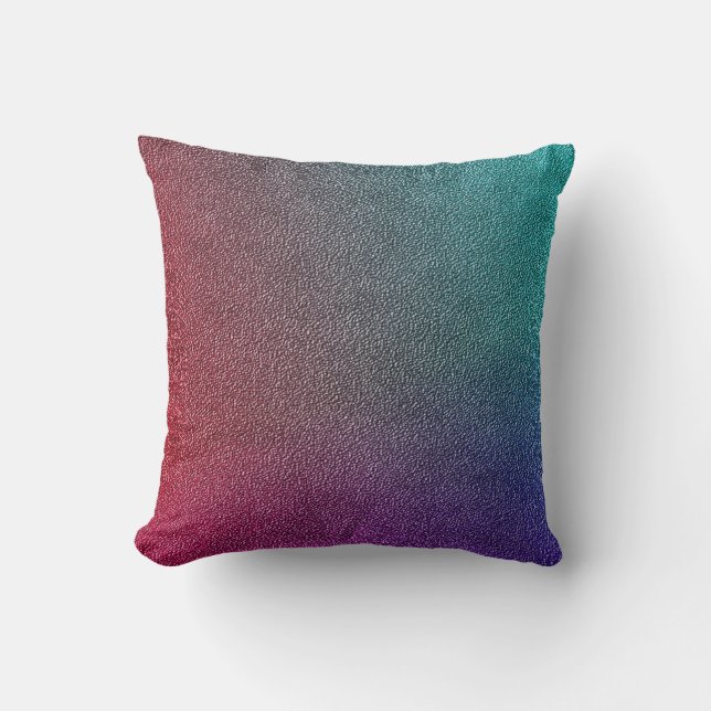 Stilvoll Ombre Pink Lila Aquamarin Kissen (Vorderseite)