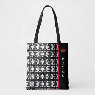 Stilvoll ovale geometrische Form in schwarz-weiß Tasche