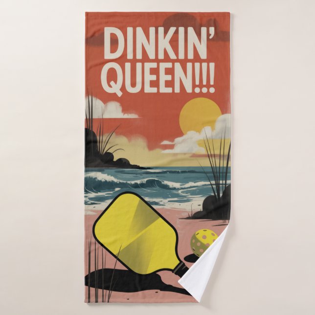Stilvoll Paddle DINKIN' QUEEN!!! Geschenkhandtuch Badehandtuch (Badehandtuch)