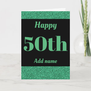 Stilvoll personalisierter Geburtstag 50. Geburtsta Karte