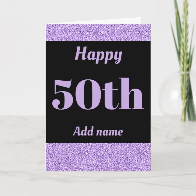 Stilvoll personalisierter Geburtstag 50. Geburtsta Karte (Vorderseite)