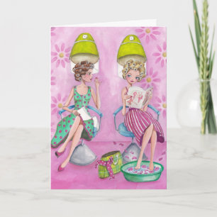 Stilvoll Pink Beauty Salon Girly Gruß Karte