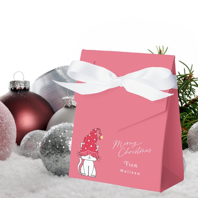Stilvoll Pink Frohe Weihnachten Moderne Niedliche  Geschenkschachtel (Von Creator hochgeladen)
