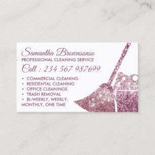 Stilvoll Pink Luxury Reinigungsanstalt Janitorial Visitenkarte