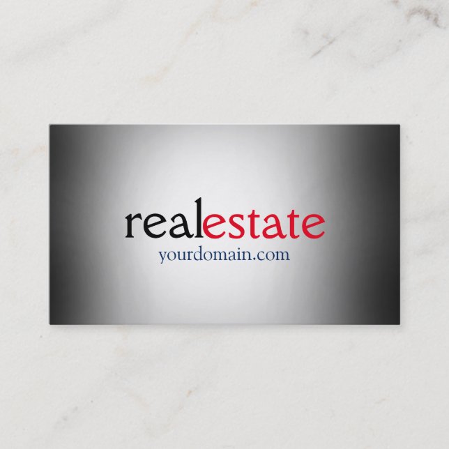 Stilvoll Real Anwesen Agent Trendy Beruflich Gray Visitenkarte (Vorderseite)