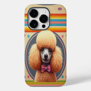 Stilvoll realistisch Niedlicher Poodle Dog farbenf Case-Mate iPhone 14 Pro Hülle