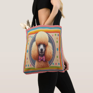 Stilvoll realistisch Niedlicher Poodle Dog farbenf Tasche