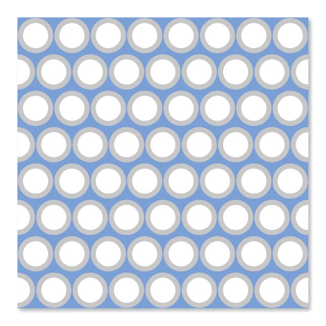 Stilvoll Retro Beachy Blue White Polka Dots Muster Tapete (Vorderseite)