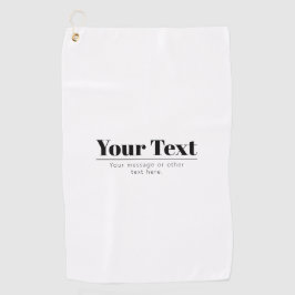 Stilvoll Retro-moderner Text | Schwarz und Weiß Golfhandtuch