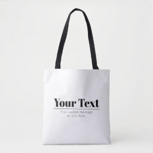 Stilvoll Retro-moderner Text   Schwarz und Weiß Tasche