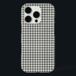 Stilvoll Retro Schwarz-weiß Gingham Kariertes Must iPhone 16 Pro Hülle<br><div class="desc">Stilvolle Retro Black and White Gingham Kariertes Muster Handy Case</div>