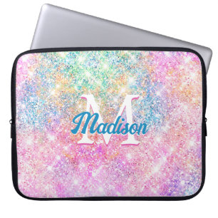 Stilvoll rieszierende, unicorn rosa Imitate Glitze Laptopschutzhülle