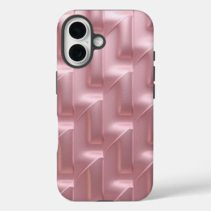 Stilvoll rosa geometrisches Muster - trendy & prot iPhone 16 Hülle