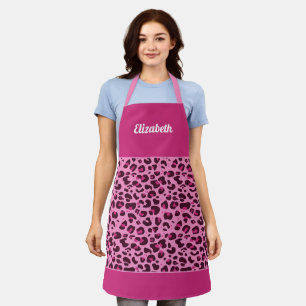 Stilvoll rosa Leopardenprint trendy mädchenhaft mi Schürze