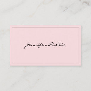 Stilvoll rosa Minimalistisch Beruflich Moderne Hüb Visitenkarte