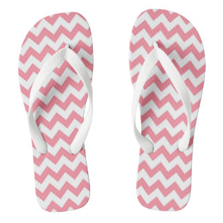 Stilvoll rosa Zickzack Gemusterte Flip Flops